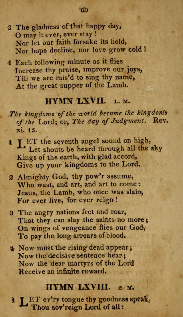 A Selection of Hymns, from Various Authors, Supplementary for the Use of Christians. 1st ed. page 65