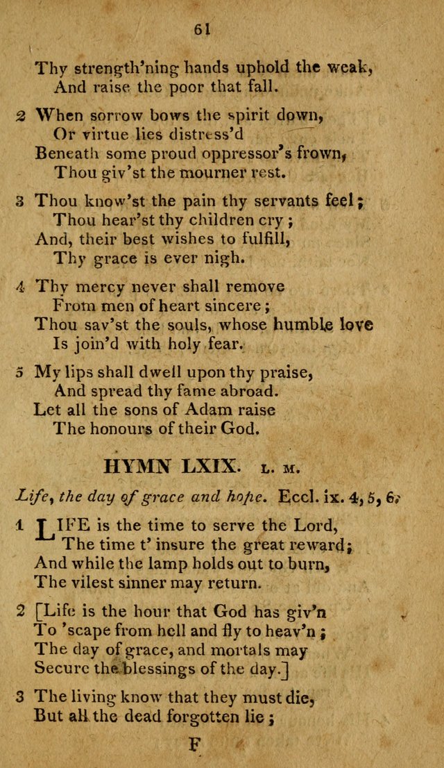 A Selection of Hymns, from Various Authors, Supplementary for the Use of Christians. 1st ed. page 66