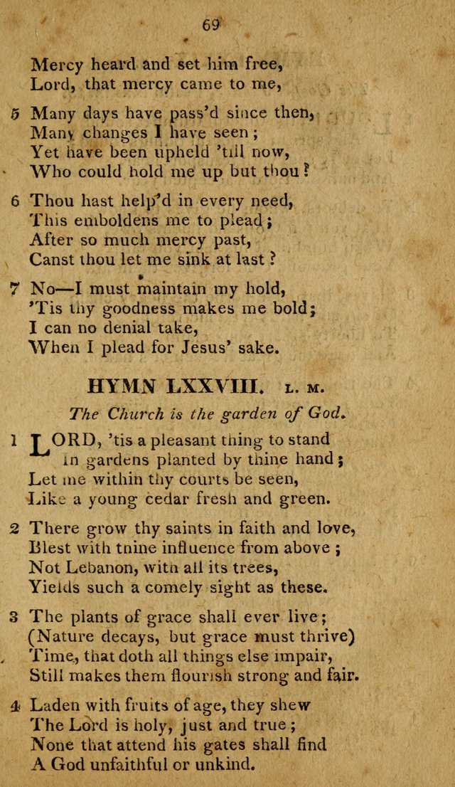 A Selection of Hymns, from Various Authors, Supplementary for the Use of Christians. 1st ed. page 74