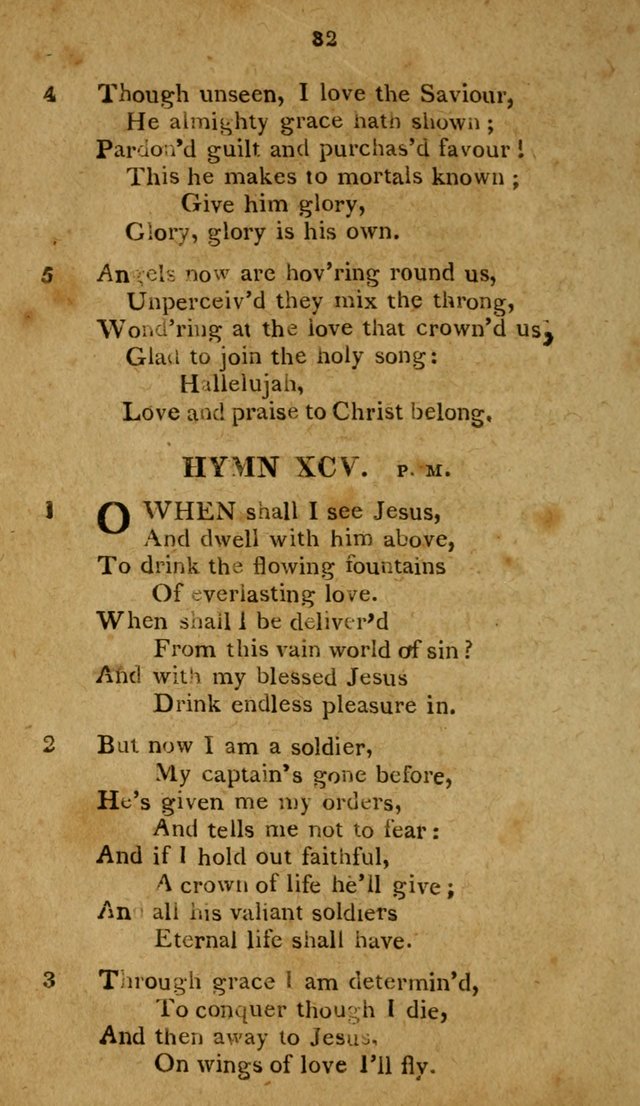 A Selection of Hymns, from Various Authors, Supplementary for the Use of Christians. 1st ed. page 87