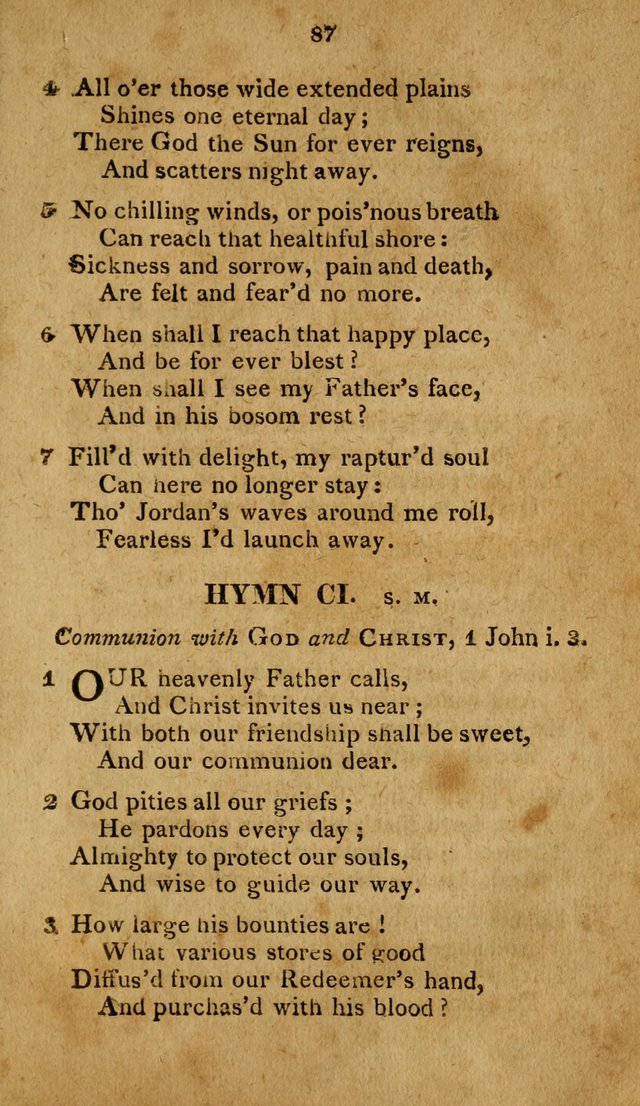A Selection of Hymns, from Various Authors, Supplementary for the Use of Christians. 1st ed. page 92