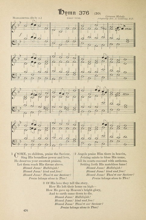 The Scottish Hymnal: (Appendix incorporated) with tunes for use in churches page 478