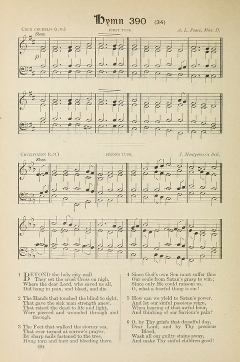 The Scottish Hymnal: (Appendix incorporated) with tunes for use in churches page 496