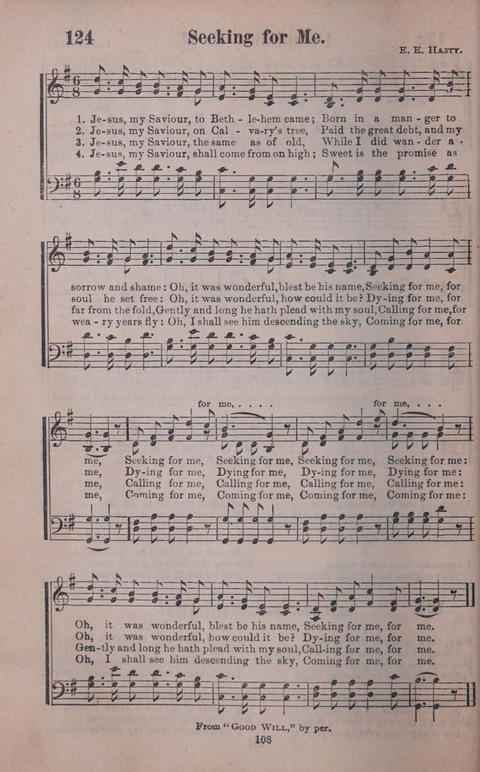 Songs of Joy and Gladness with Supplement page 108