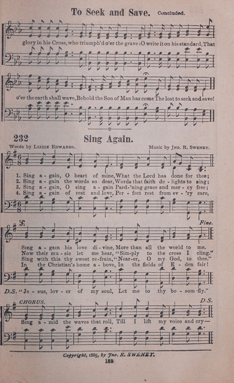 Songs of Joy and Gladness with Supplement page 187