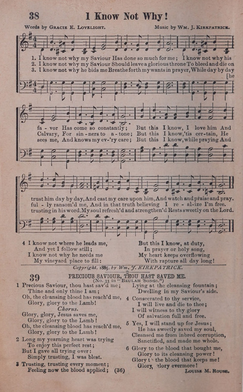 Songs of Joy and Gladness with Supplement page 36