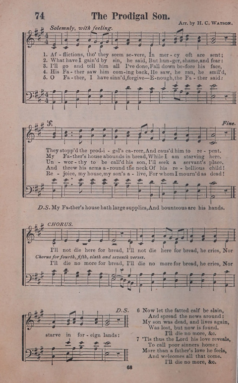 Songs of Joy and Gladness with Supplement page 68