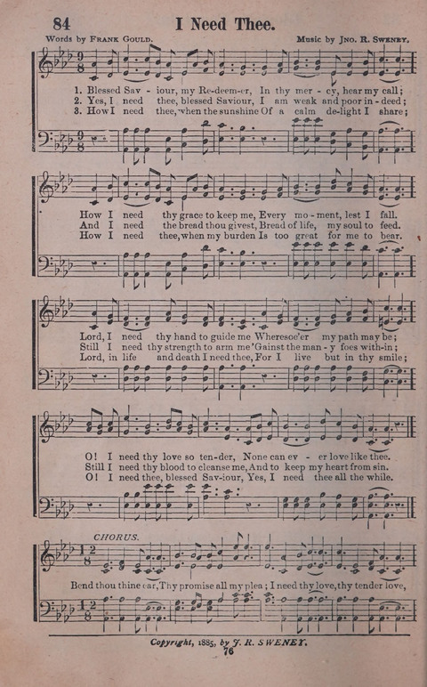 Songs of Joy and Gladness with Supplement page 76