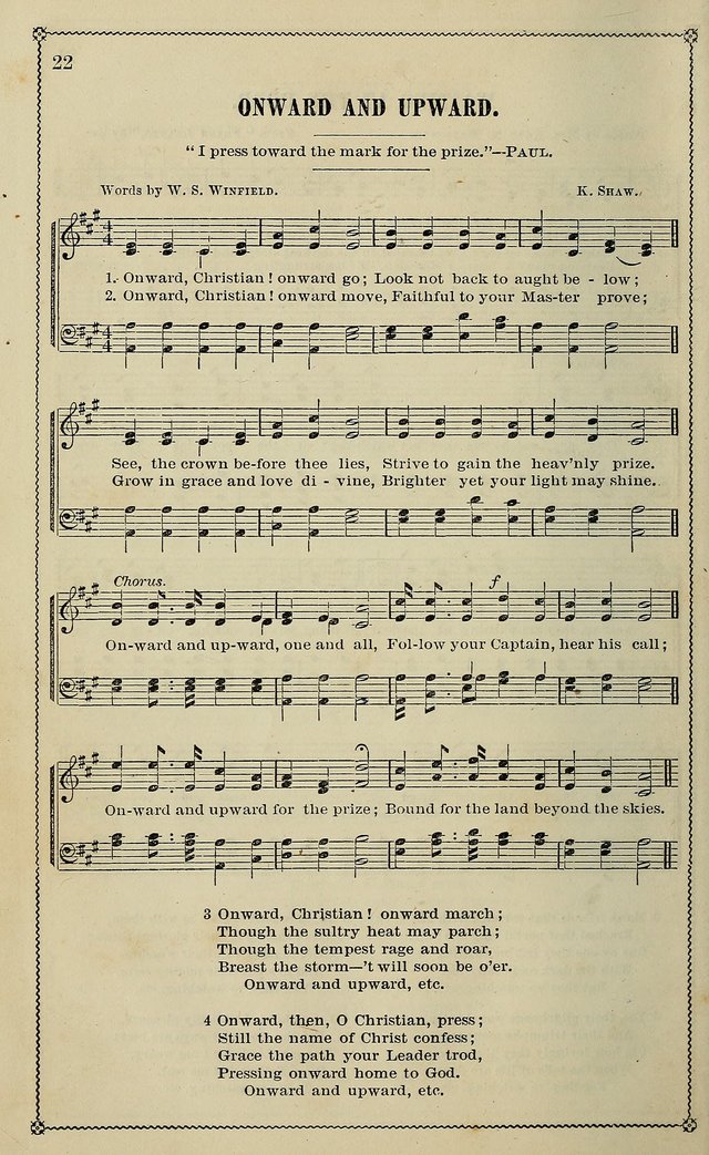 Sparkling Jewels for the Sunday School: a new collection of choice music page 22