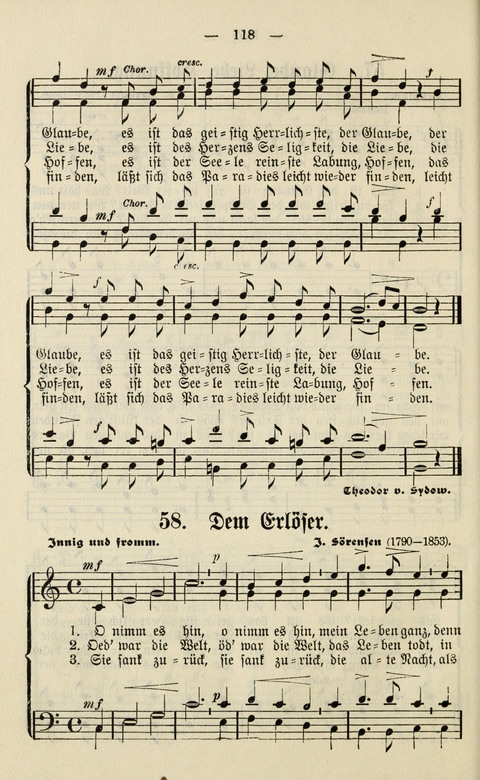 Sammlung Kirchlicher Lieder: für den Gemischten Chor. Liederbuch für Kirche, Schule und Haus page 118