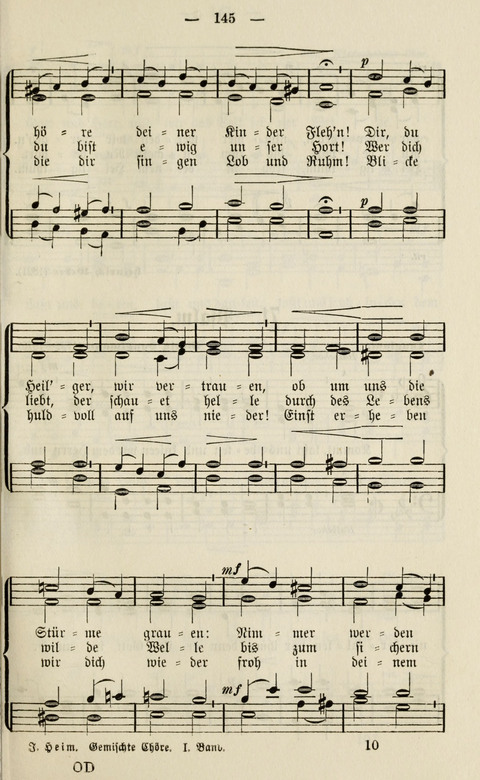 Sammlung Kirchlicher Lieder: für den Gemischten Chor. Liederbuch für Kirche, Schule und Haus page 145