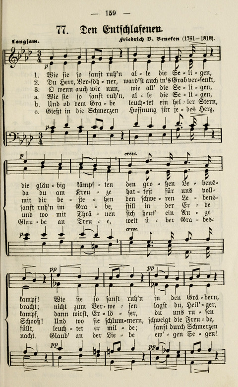 Sammlung Kirchlicher Lieder: für den Gemischten Chor. Liederbuch für Kirche, Schule und Haus page 159