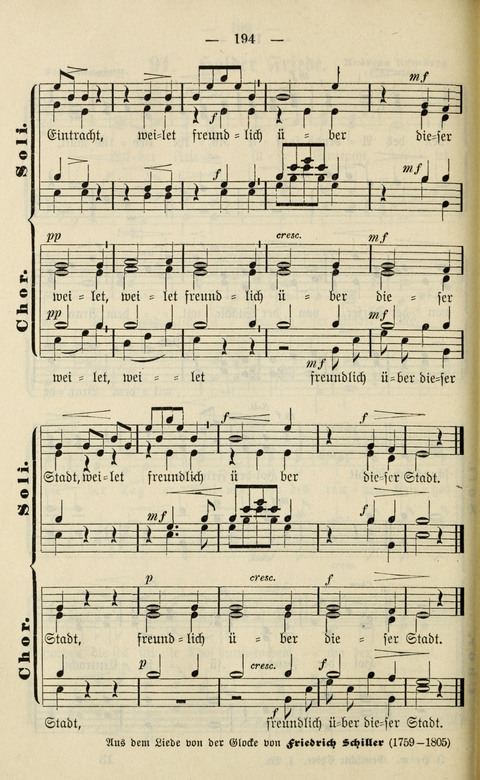 Sammlung Kirchlicher Lieder: für den Gemischten Chor. Liederbuch für Kirche, Schule und Haus page 194