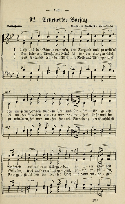 Sammlung Kirchlicher Lieder: für den Gemischten Chor. Liederbuch für Kirche, Schule und Haus page 195