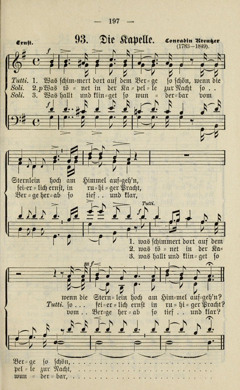 Sammlung Kirchlicher Lieder: für den Gemischten Chor. Liederbuch für Kirche, Schule und Haus page 197