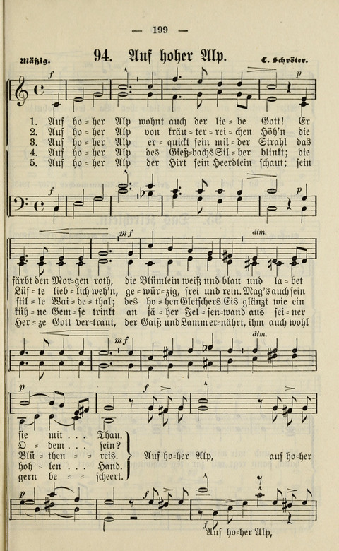Sammlung Kirchlicher Lieder: für den Gemischten Chor. Liederbuch für Kirche, Schule und Haus page 199