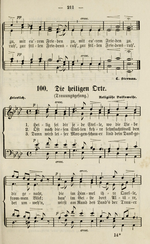 Sammlung Kirchlicher Lieder: für den Gemischten Chor. Liederbuch für Kirche, Schule und Haus page 211