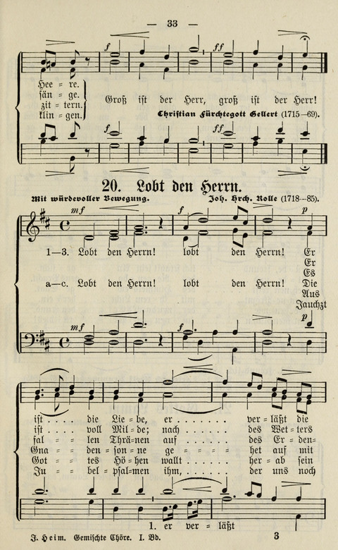 Sammlung Kirchlicher Lieder: für den Gemischten Chor. Liederbuch für Kirche, Schule und Haus page 33