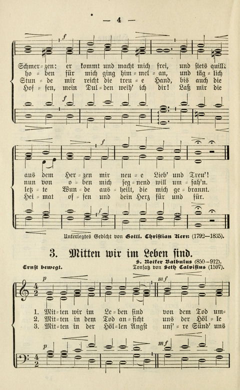 Sammlung Kirchlicher Lieder: für den Gemischten Chor. Liederbuch für Kirche, Schule und Haus page 4