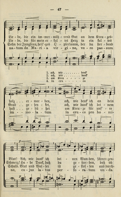 Sammlung Kirchlicher Lieder: für den Gemischten Chor. Liederbuch für Kirche, Schule und Haus page 47