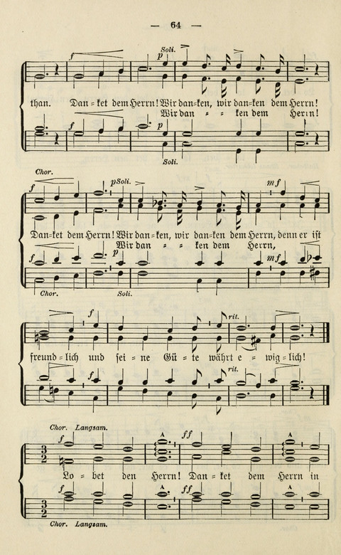 Sammlung Kirchlicher Lieder: für den Gemischten Chor. Liederbuch für Kirche, Schule und Haus page 64
