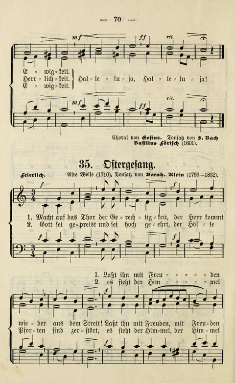 Sammlung Kirchlicher Lieder: für den Gemischten Chor. Liederbuch für Kirche, Schule und Haus page 70