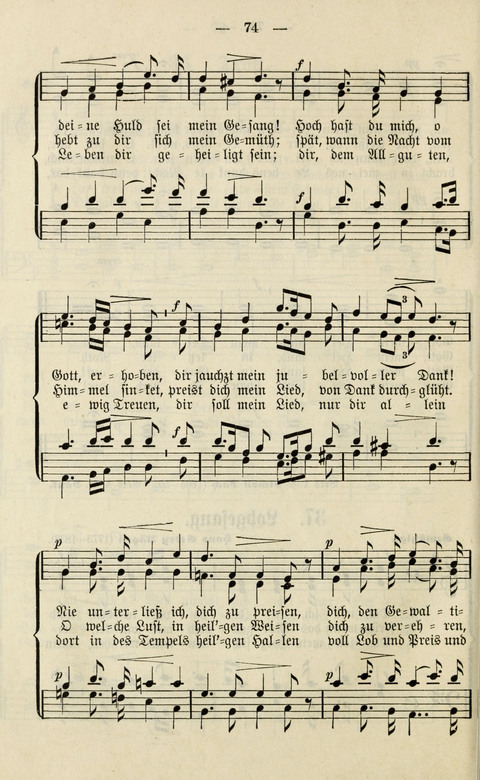 Sammlung Kirchlicher Lieder: für den Gemischten Chor. Liederbuch für Kirche, Schule und Haus page 74