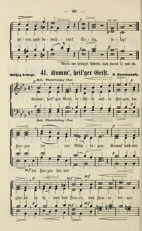 Sammlung Kirchlicher Lieder: für den Gemischten Chor. Liederbuch für Kirche, Schule und Haus page 80