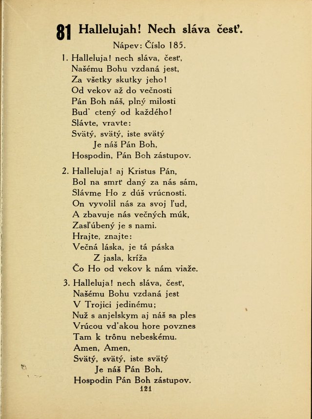Slovensky Kalvinsky Spevnik page 121