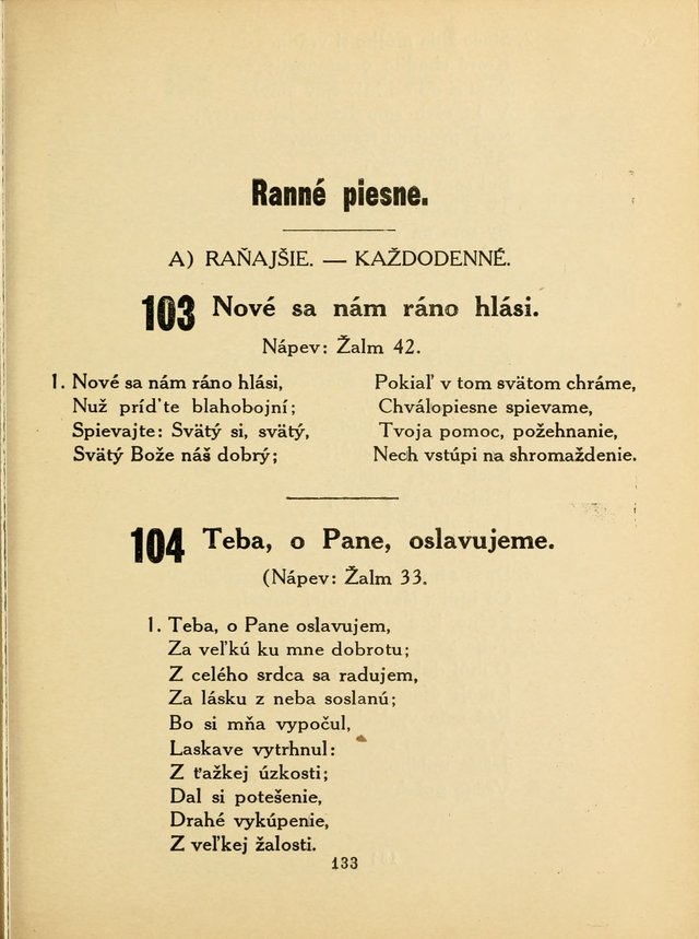 Slovensky Kalvinsky Spevnik page 133
