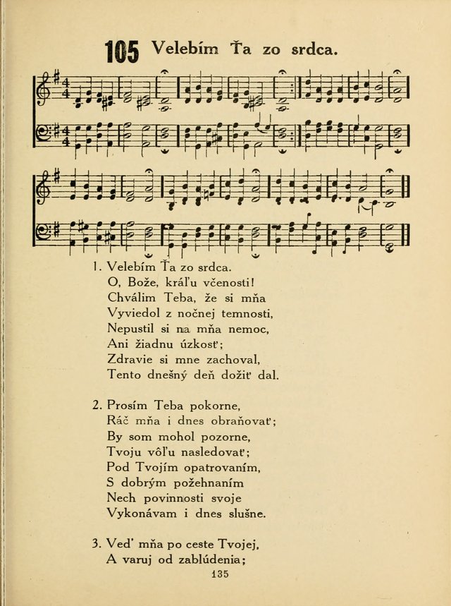 Slovensky Kalvinsky Spevnik page 135