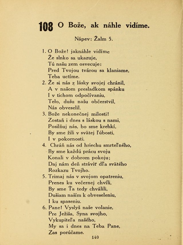 Slovensky Kalvinsky Spevnik page 140