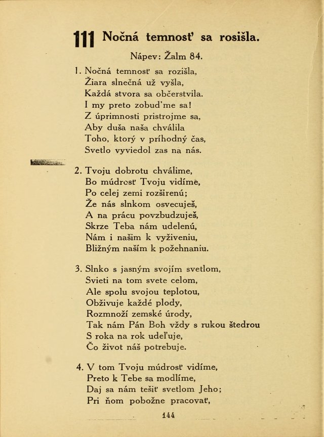 Slovensky Kalvinsky Spevnik page 144