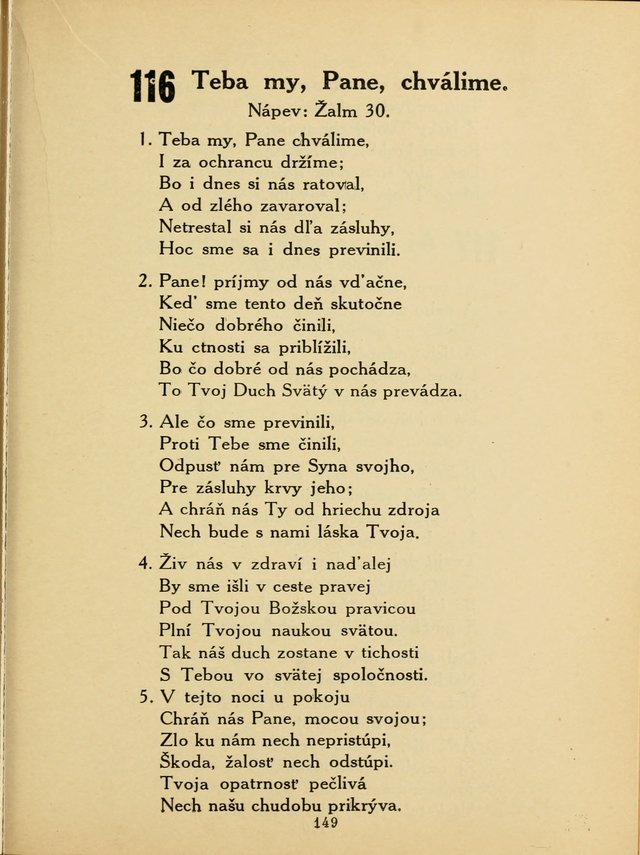 Slovensky Kalvinsky Spevnik page 149