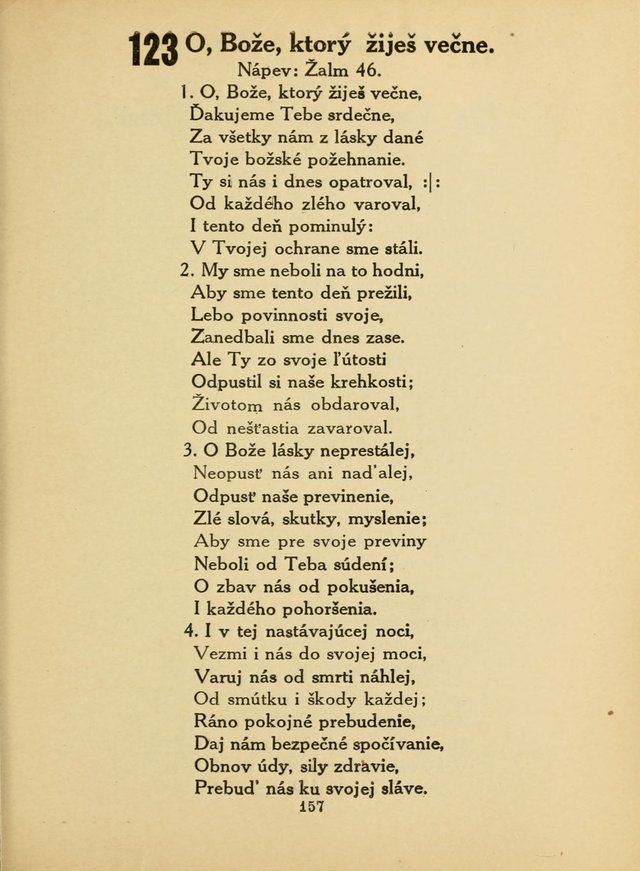 Slovensky Kalvinsky Spevnik page 157