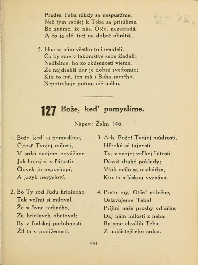 Slovensky Kalvinsky Spevnik page 161