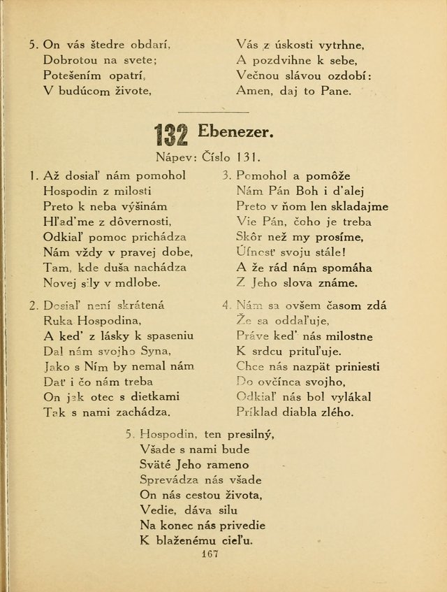 Slovensky Kalvinsky Spevnik page 167