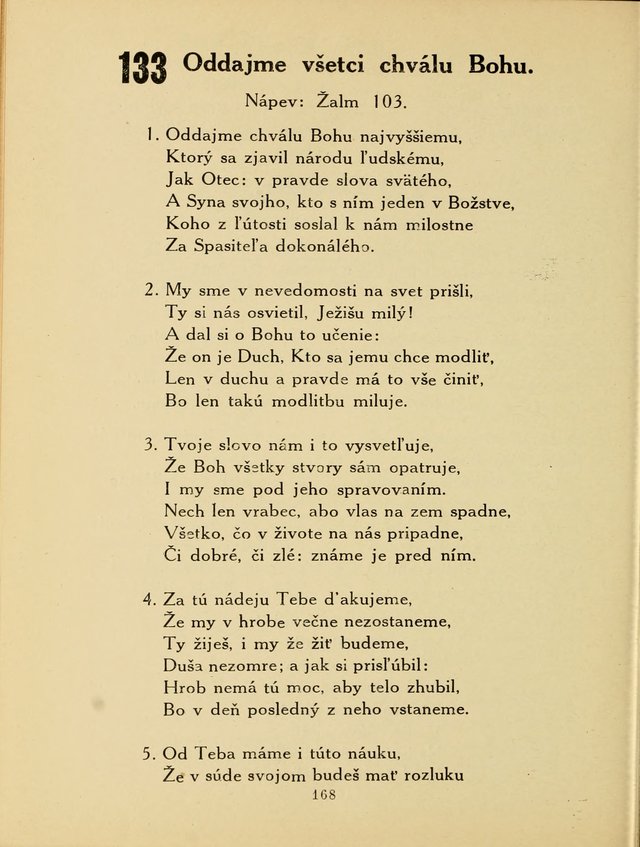 Slovensky Kalvinsky Spevnik page 168