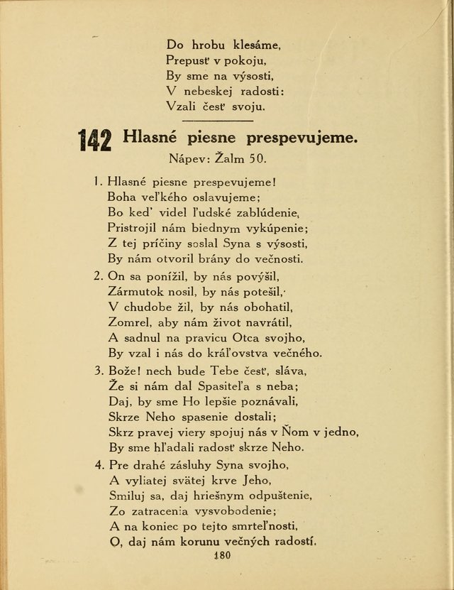 Slovensky Kalvinsky Spevnik page 180