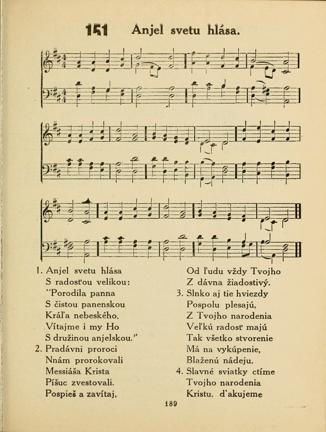 Slovensky Kalvinsky Spevnik page 189