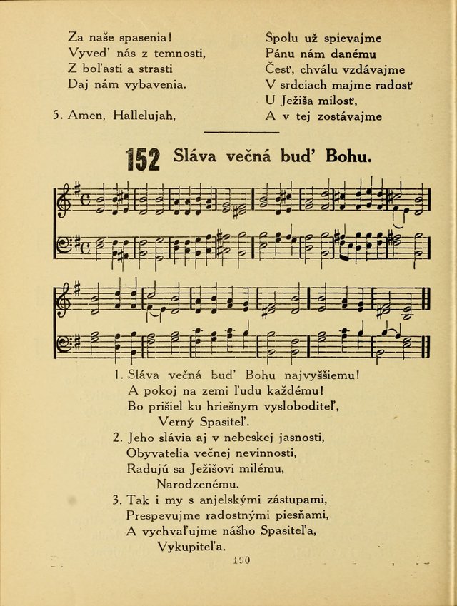 Slovensky Kalvinsky Spevnik page 190