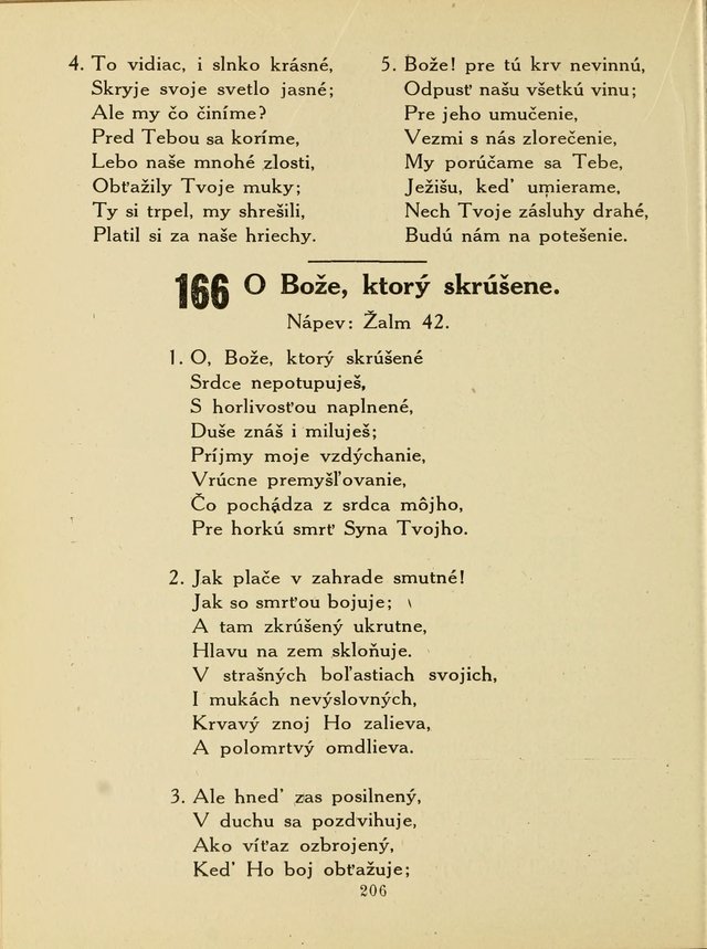 Slovensky Kalvinsky Spevnik page 206