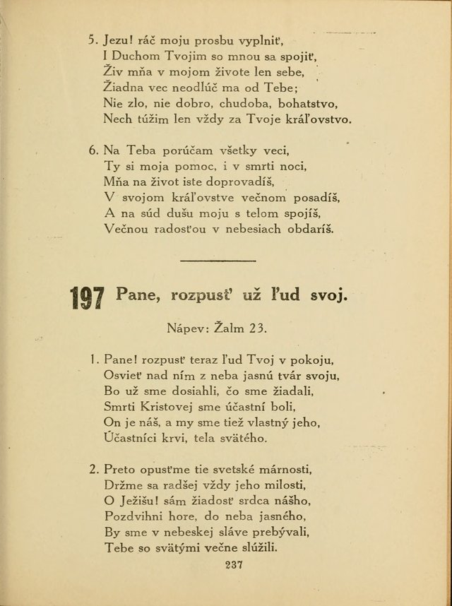 Slovensky Kalvinsky Spevnik page 237