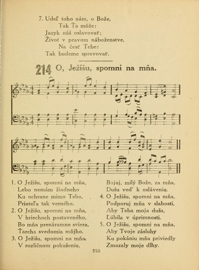 Slovensky Kalvinsky Spevnik page 255