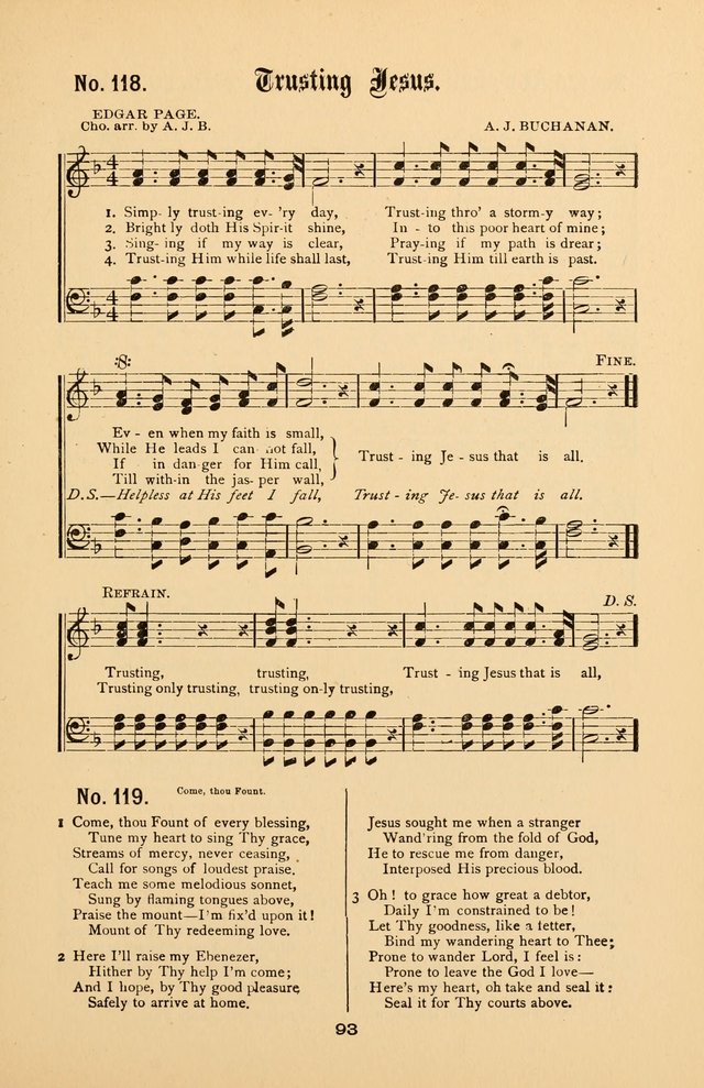 Song-Land Messenger Complete: a new song book for use in all public gatherings where select music is desired page 96