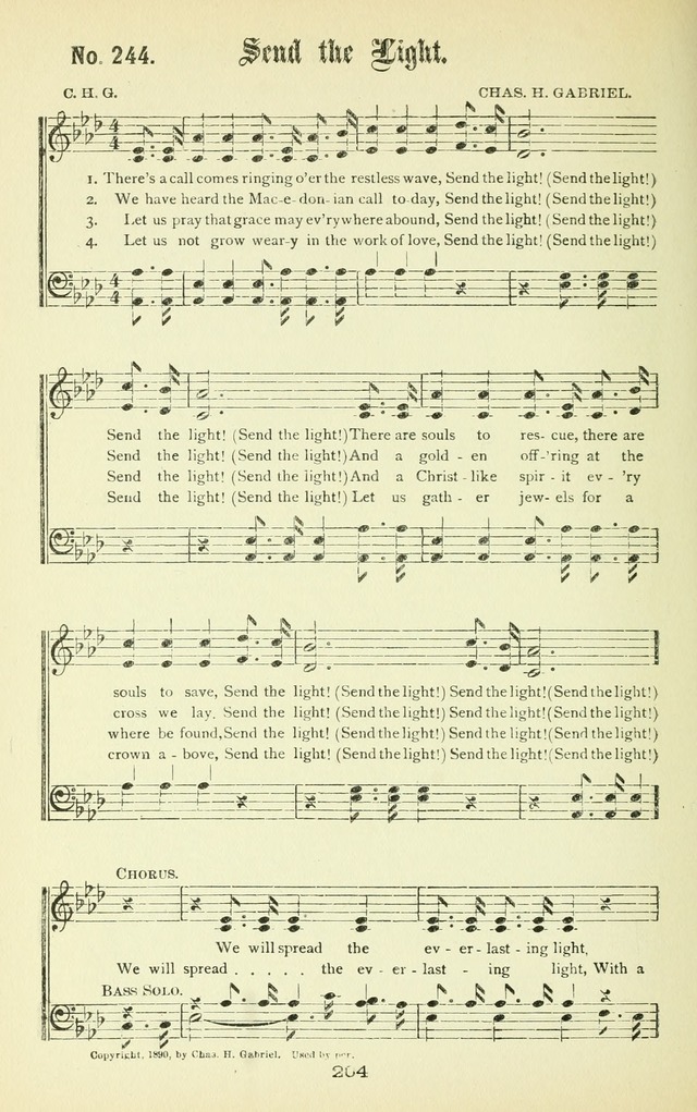 Song-Land Messenger Complete: a new song book for revivals, praise and prayer meetings, singing and Sunday schools, and churches, and for the home circle page 213