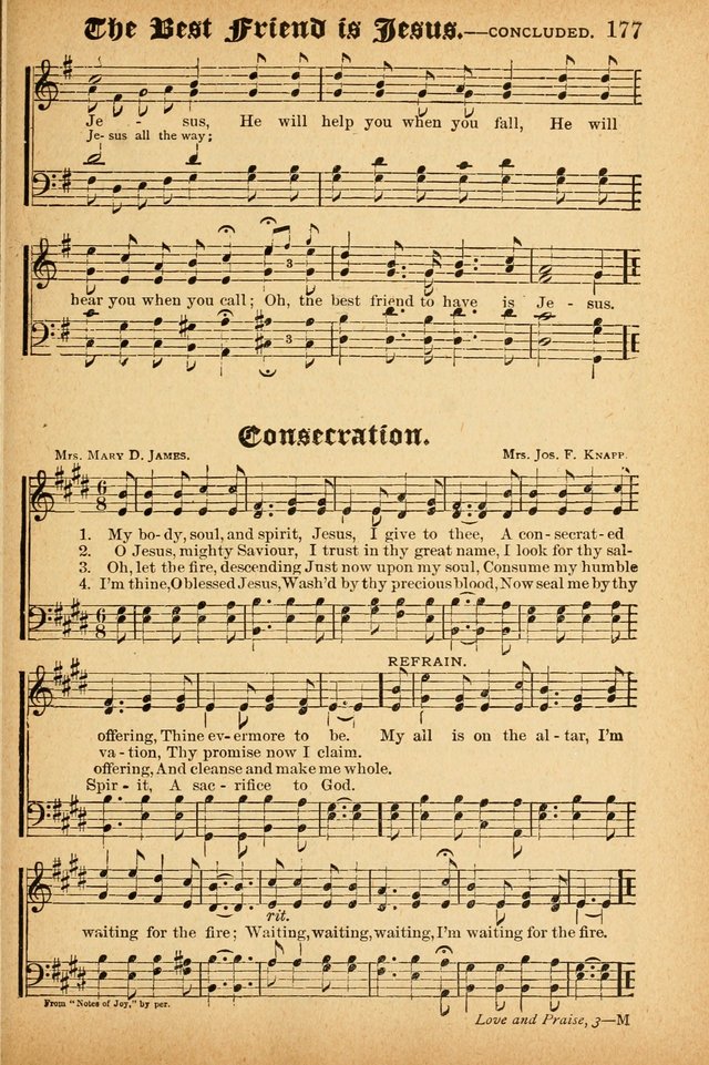 Songs of Love and Praise No. 3: For use in Meetings for Christian Worship of Work page 176