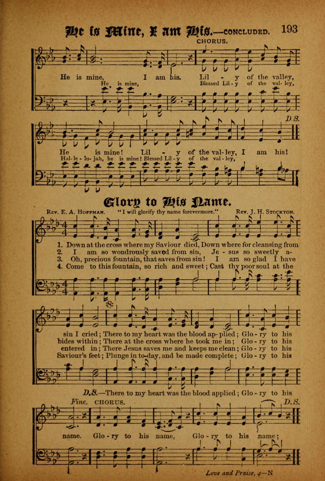 Songs of Love and Praise No. 4 page 191
