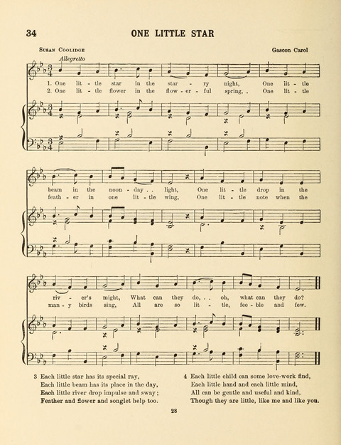 Songs for Little People: for use in the Sunday-School, the Kindergarten and the Home page 28