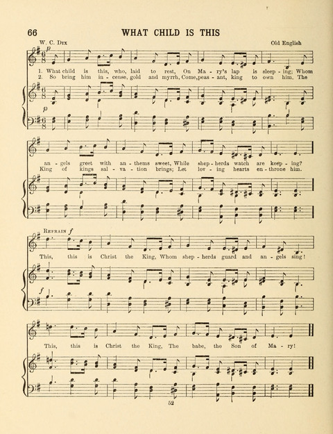 Songs for Little People: for use in the Sunday-School, the Kindergarten and the Home page 52